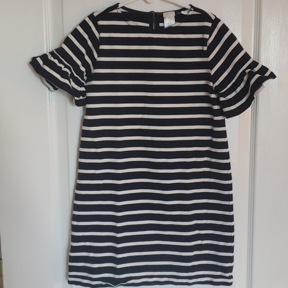 JCrew Crewcuts Navy and White striped dress